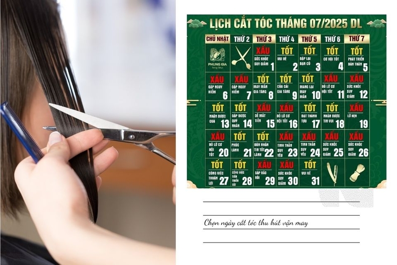 Lịch cắt tóc tháng 7_2025