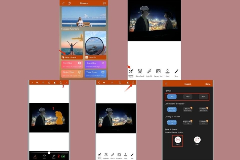 Loại bỏ người trong ảnh trên iPhone bằng iRetouch