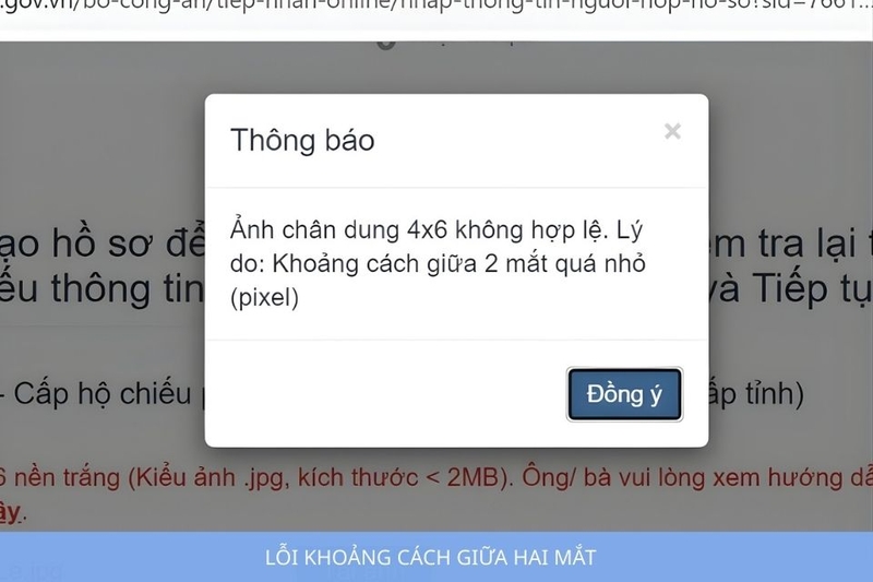 Lỗi khoảng cách giữa hai mắt