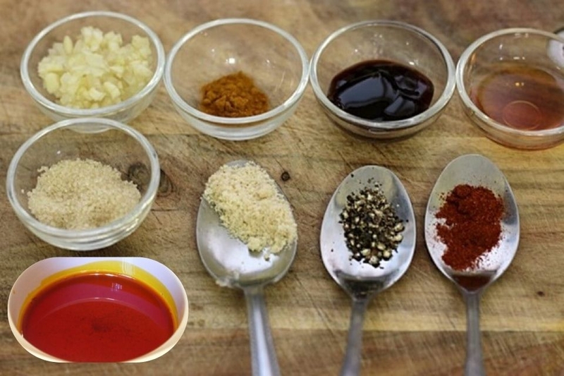 Gia vị chính làm lươn xào sả ớt rau răm