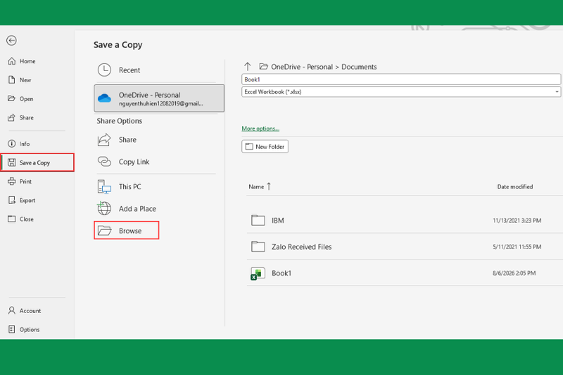Lưu file dưới định dạng .xlsx hoặc .xlsb 1