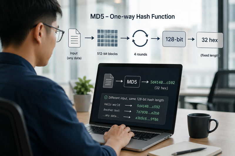 Khái niệm thuật toán Message-Digest algorithm 5