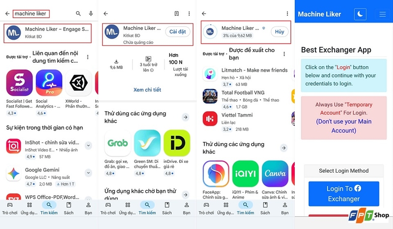 Cách tải về Machine Liker – Engage Smart cho thiết bị Android của bạn