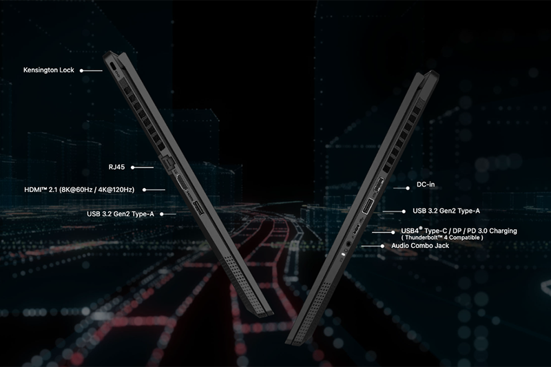 MSI Stealth 16 AI+ A3XVGG-208VN được trang bị đầy đủ các cổng kết nối