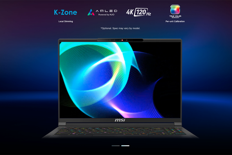 MSI Stealth 16 AI+ A3XVGG-208VN sở hữu màn hình Mini LED 16.0-inch UHD 4K