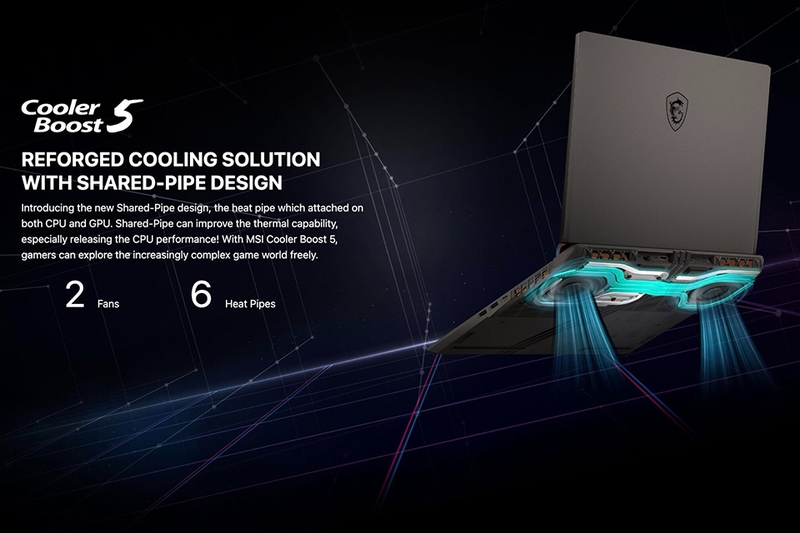 MSI Vector GP68HX 12VH-070VN sử dụng công nghệ Cooler Boost 5