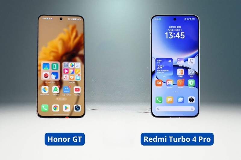 Màn hình Honor GT và Redmi Turbo 4 Pro