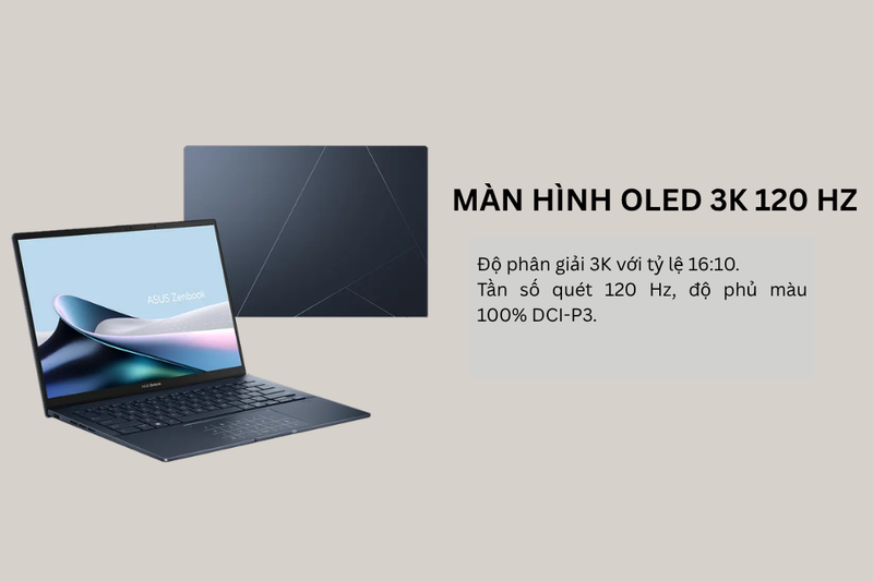 Màn hình OLED 3K 120 Hz mang đến trải nghiệm hình ảnh ấn tượng