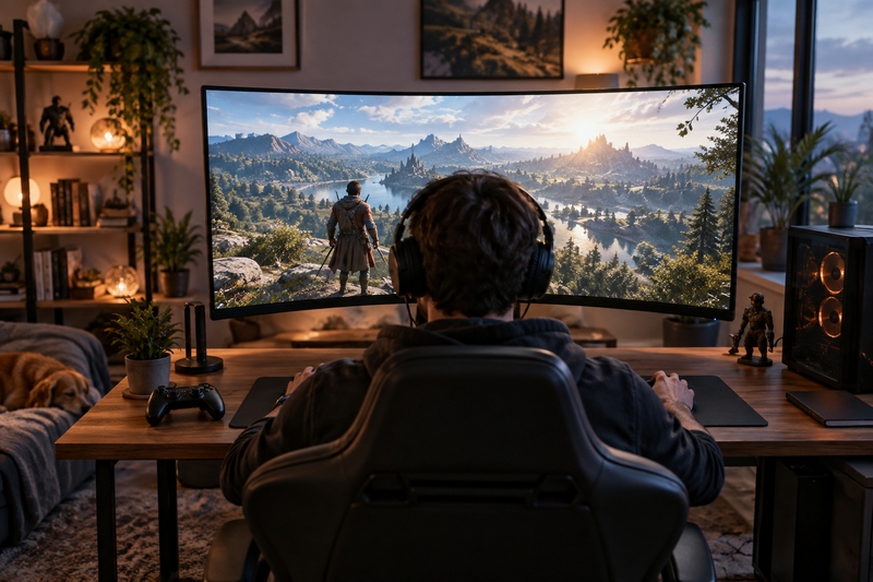 Màn hình gaming cong hay phẳng tốt hơn ảnh 4