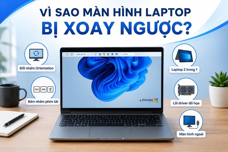 Màn hình laptop bị xoay ngược ảnh 3