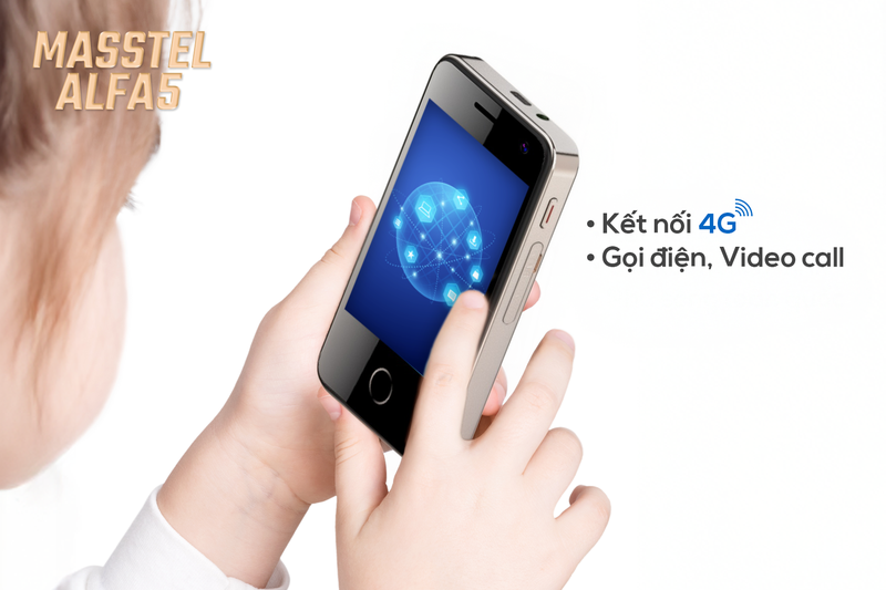 Masstel Alfa 5 hỗ trợ tính năng gọi video hai chiều chất lượng cao thông qua kết nối 4G