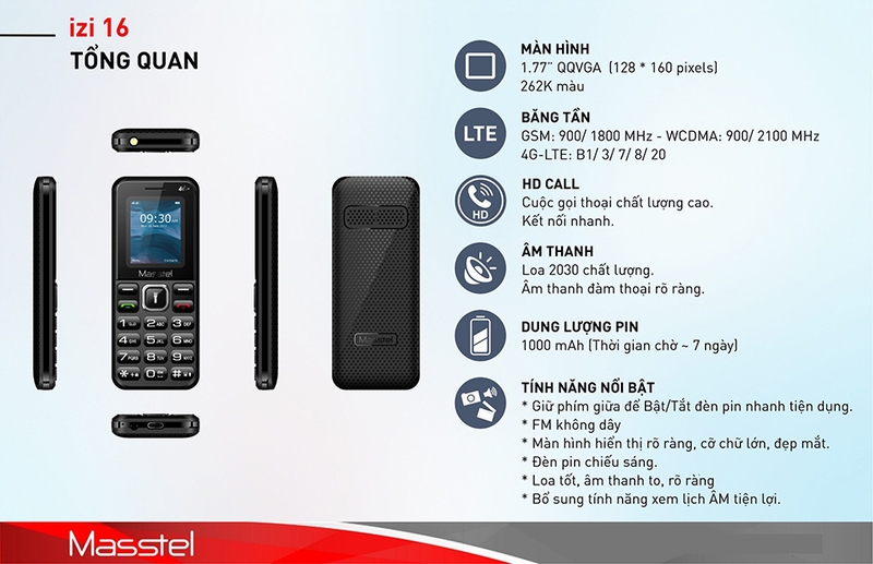 Mua Masstel Izi 16 4G chính hãng tại FPT Shop