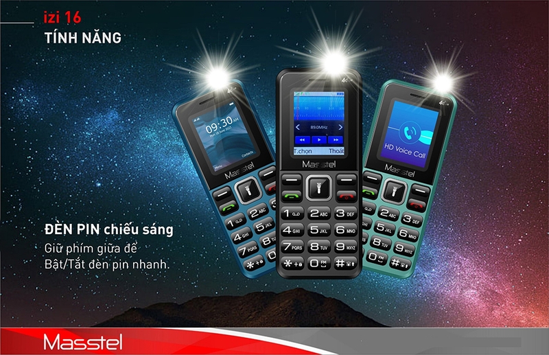 Masstel Izi 16 4G mang đến thời gian sử dụng ấn tượng