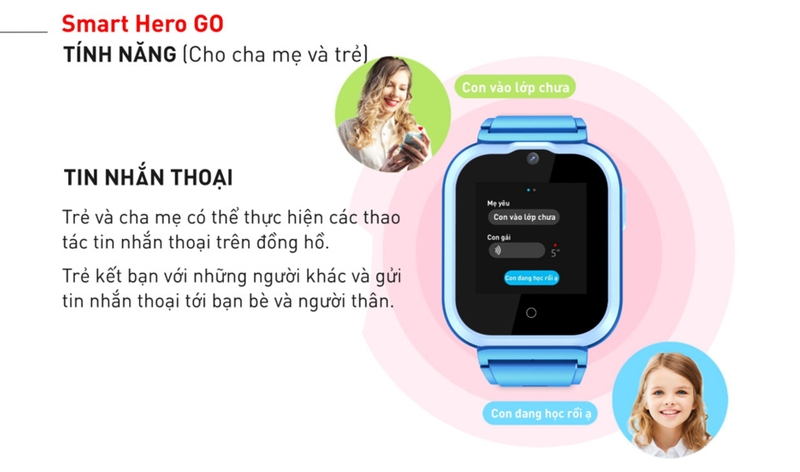Điểm sáng của Smart Hero Go nằm ở tính năng liên lạc hai chiều tiện lợi