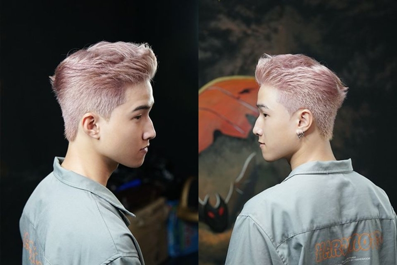 Màu tóc hồng trà sữa