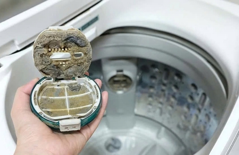 Máy giặt bị tắc lưới lọc nước vào ảnh 4
