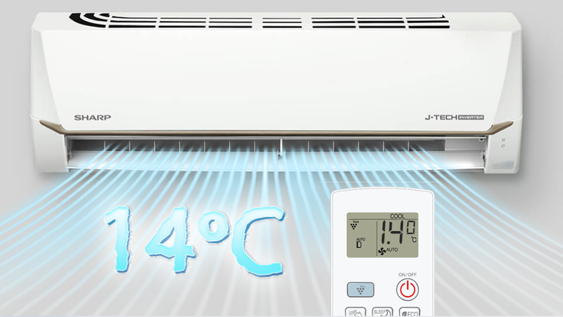 Máy lạnh Sharp Inverter 1 HP AH-X10CEWC làm lạnh sâu hiệu quả