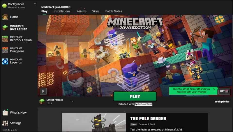 Chọn phiên bản Minecraft: Java Edition