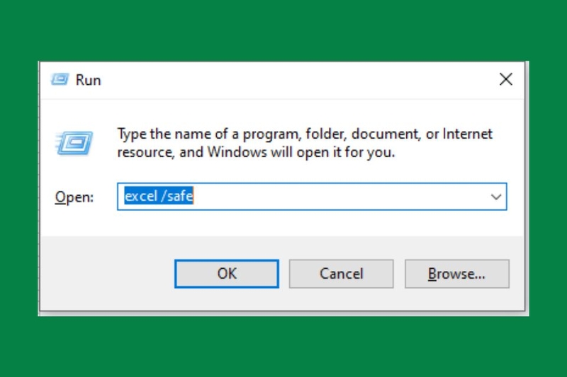 Mở Excel ở Safe Mode để kiểm tra Add-in bước 2