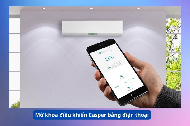 Mở kh&oacute;a điều khiển Casper bằng điện thoại