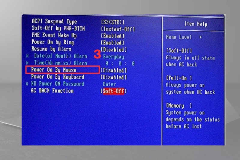 Mở nguồn laptop bằng chuột 3