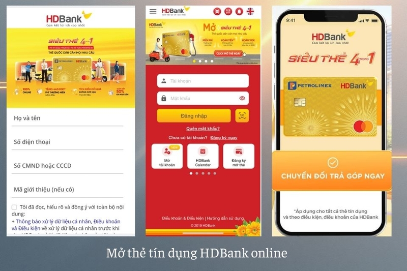Mở thẻ tín dụng HDBank online dễ dàng, nhiều quyền lợi hấp dẫn cho bạn
