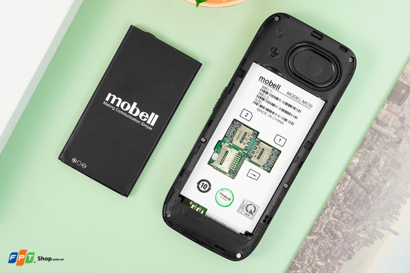 Viên pin 2000 mAh đảm bảo thời gian sử dụng lâu dài