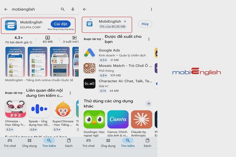 Trên Android