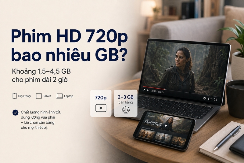 Phim HD 720p bao nhiêu GB