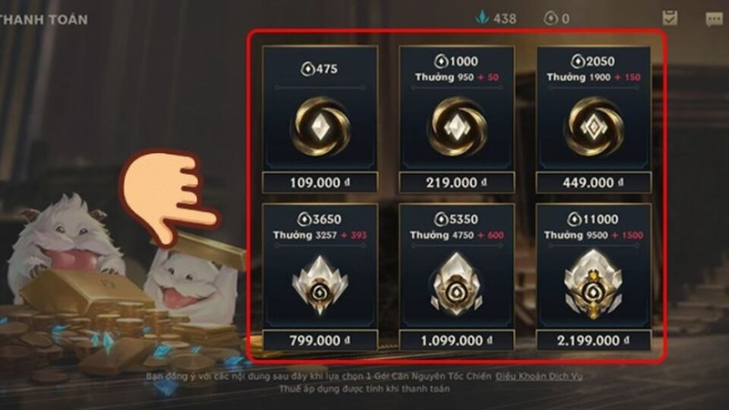 Chọn gói nạp phù hợp với nhu cầu