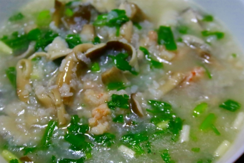 cháo nấm mối thịt bò 3