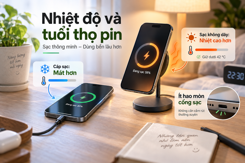 Ảnh hưởng của nhiệt độ đối với tuổi thọ pin