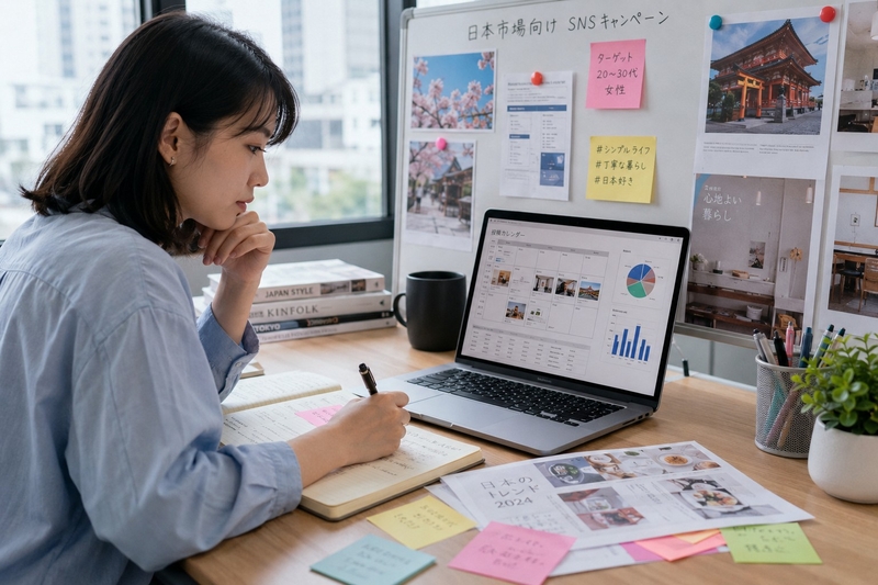 Nhân viên truyền thông, marketing hoặc nội dung tiếng Nhật