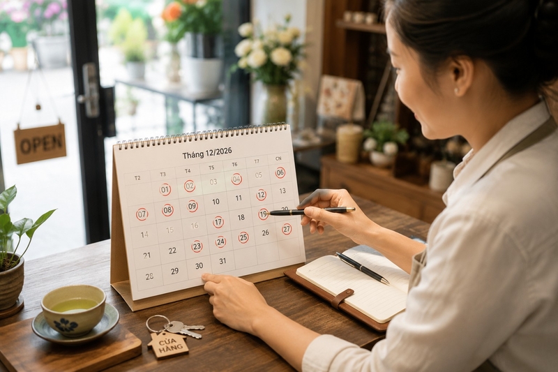 Ngày tốt khai trương tháng 12/2026 - 1