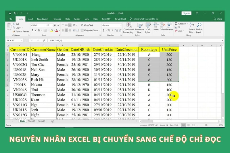 Nguyên nhân Excel bị chuyển sang chế độ chỉ đọc