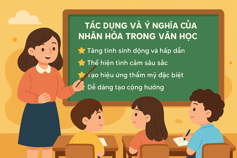 Tác dụng và ý nghĩa của nhân hóa trong văn học