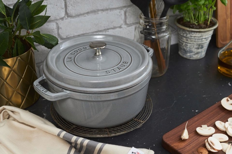 Nồi Gang Staub Round Cocotte Graphite Grey 24 cm