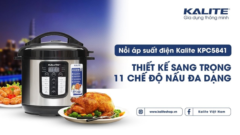 Nồi áp suất Kalite có đến 11 chế độ nấu