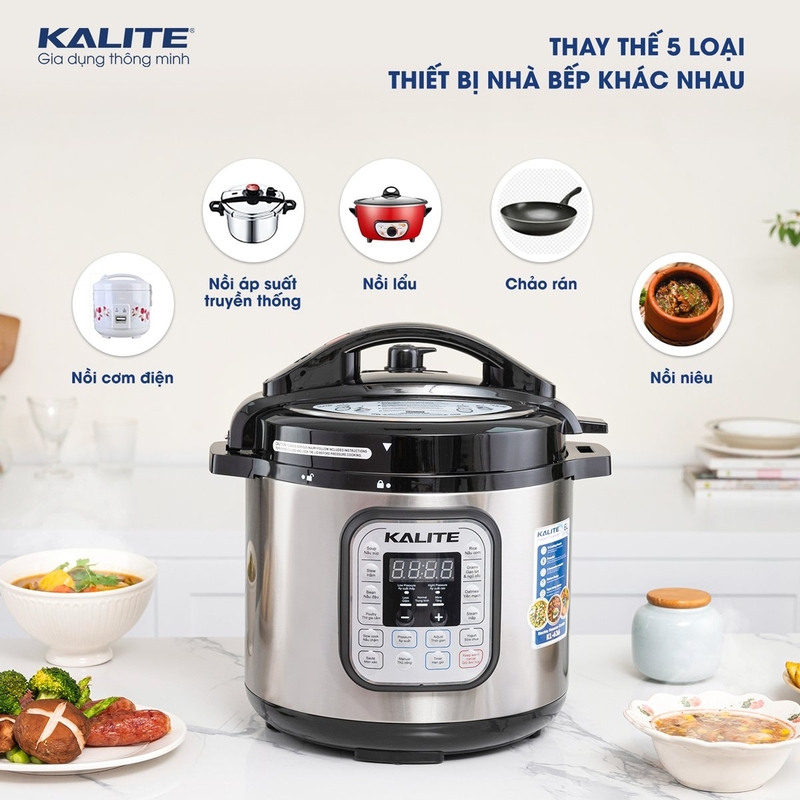 Nồi áp suất Kalite tích hợp đa dạng chế độ nấu