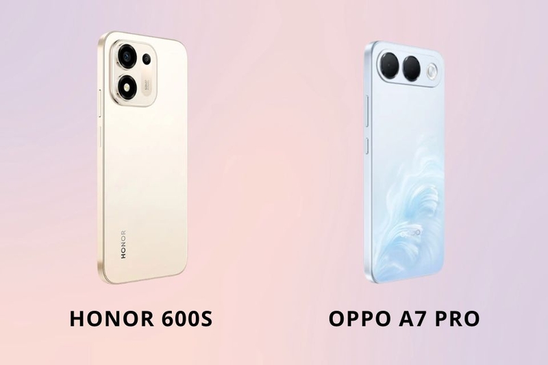 OPPO A7 Pro nhẹ hơn, HONOR 600s có kích thước lớn hơn