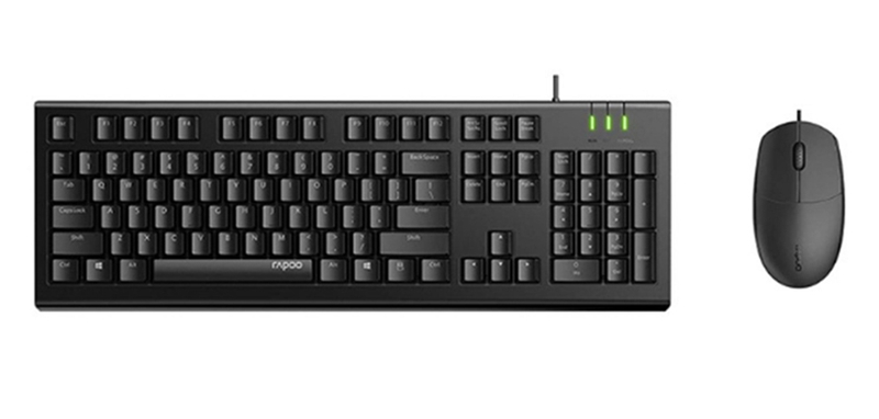 Bộ bàn phím chuột có dây Rapoo X125S Black