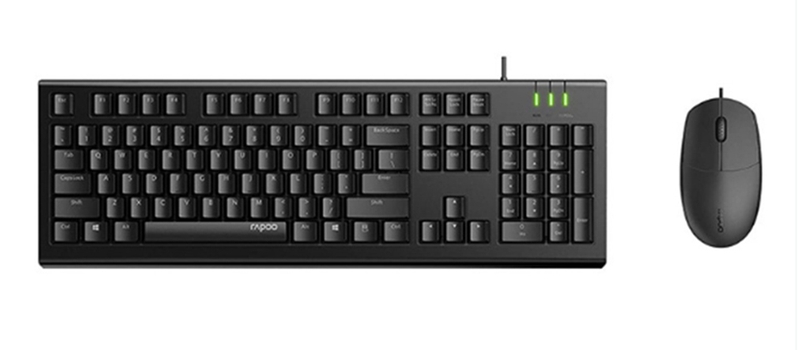 Bộ bàn phím chuột có dây Rapoo X125S Black