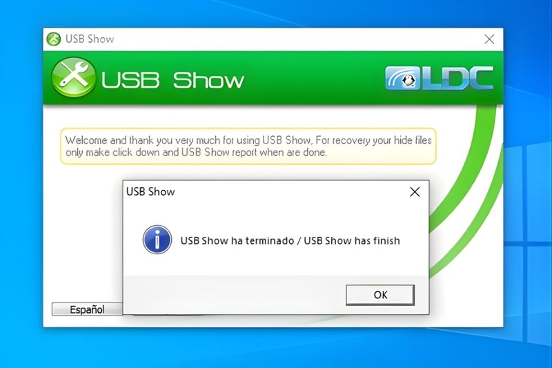 Phần mềm hiển thị thư mục ẩn USB Show