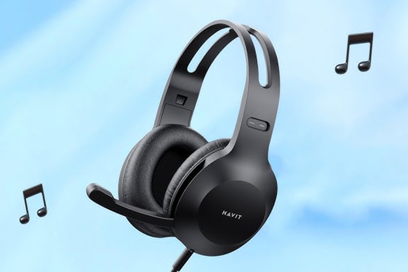 Tai nghe dây choàng đầu có mic Havit H220D Đen