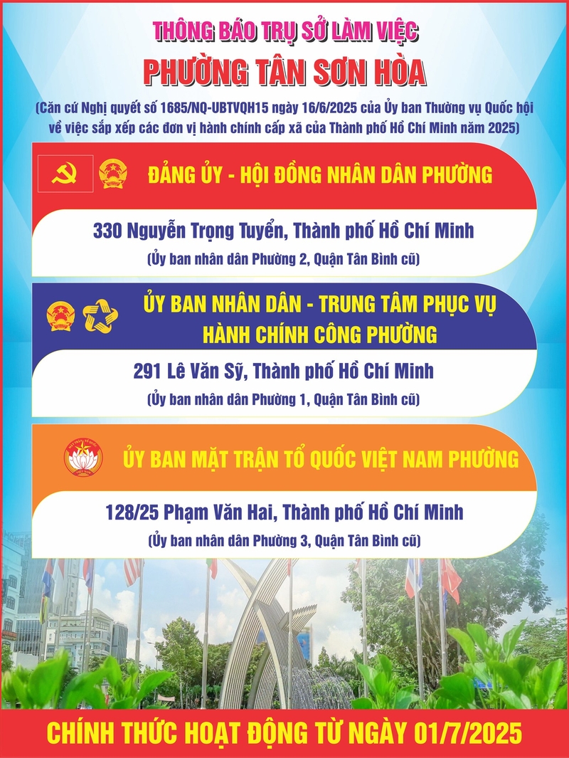 Hướng dẫn cập nhật địa chỉ sau khi thay đổi phường