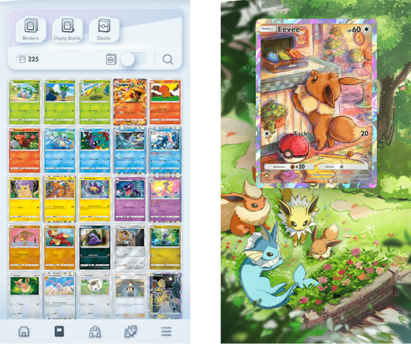 Pokémon TCG Pocket sở hữu đồ họa 2D 