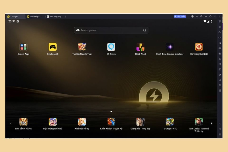 Quay lại màn hình chính của LDPlayer