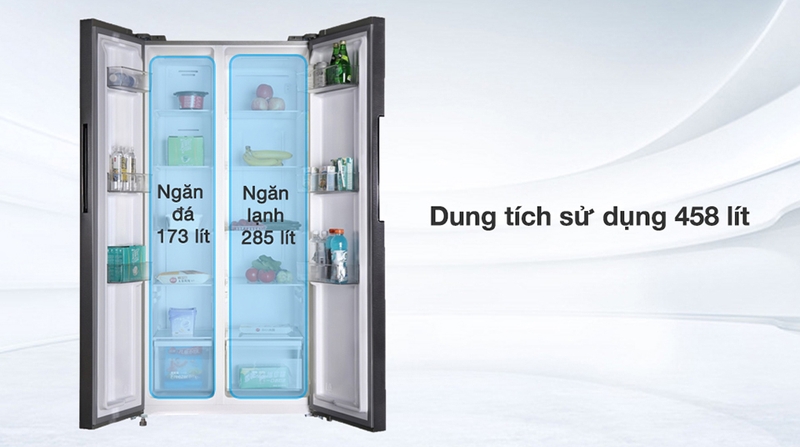 Tủ lạnh Casper Inverter side by side 458 lít RS-460PG