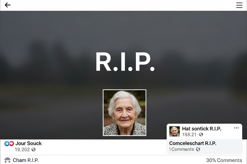 Trên Facebook, R.I.P thường được sử dụng trong các bài đăng hoặc bình luận khi thông báo về cái chết của ai đó