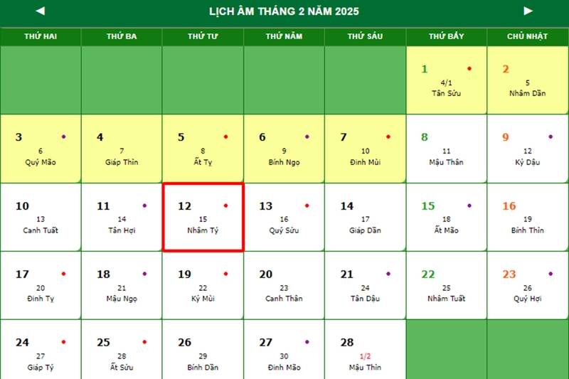 Rằm tháng giêng là ngày nào 2025?